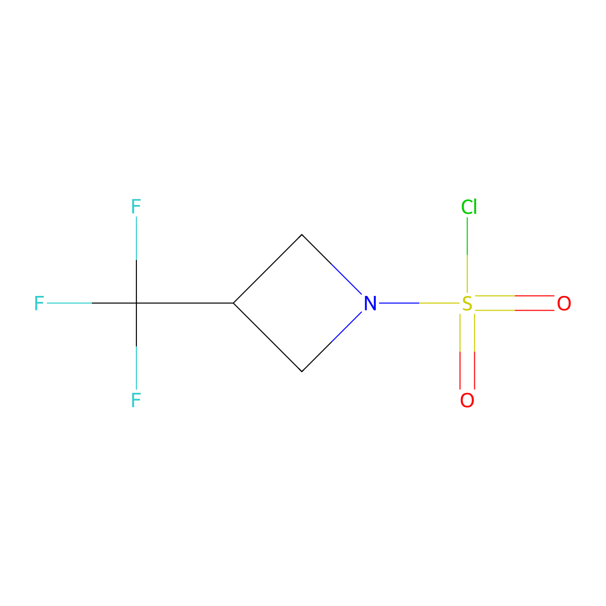 3-(Trifluoromethyl)azetidine-1-sulfonyl chloride molecular structure, CAS 2172000-05-2