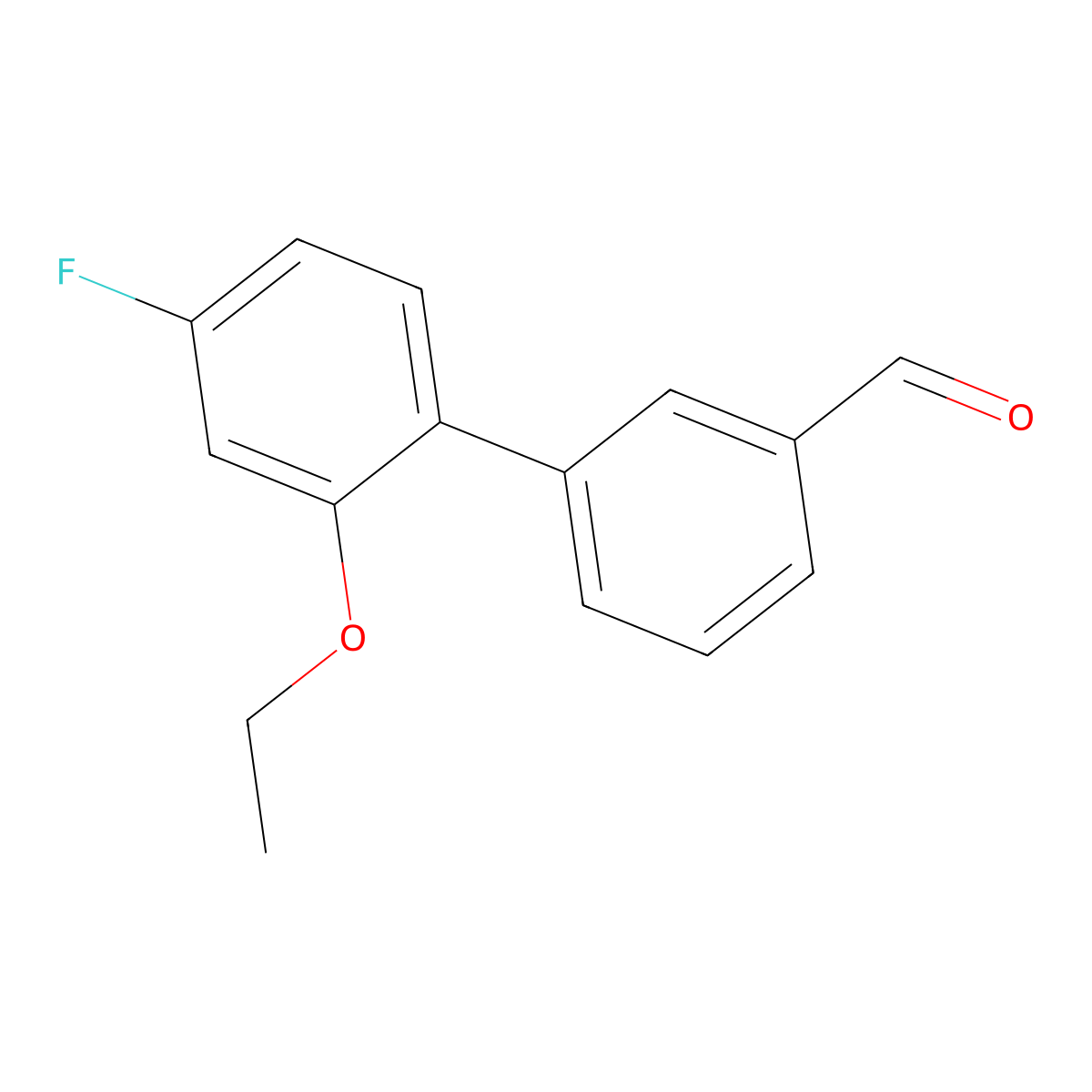 3-(2-Ethoxy-4-fluorophenyl)benzaldehyde molecular structure, CAS 2172004-51-0