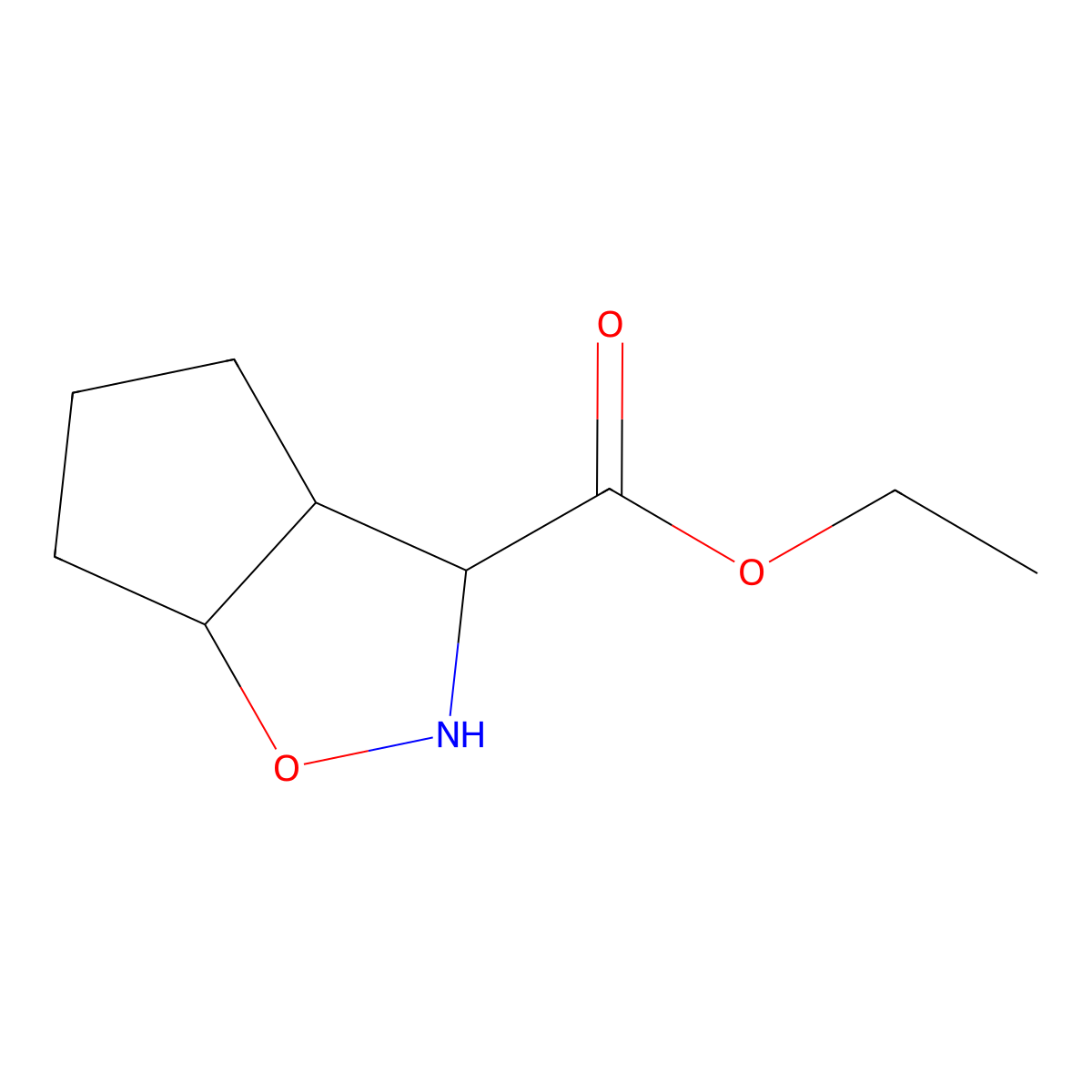 ethyl hexahydro-2H-cyclopenta[d][1,2]oxazole-3-carboxylate molecular structure, CAS 2172005-40-0