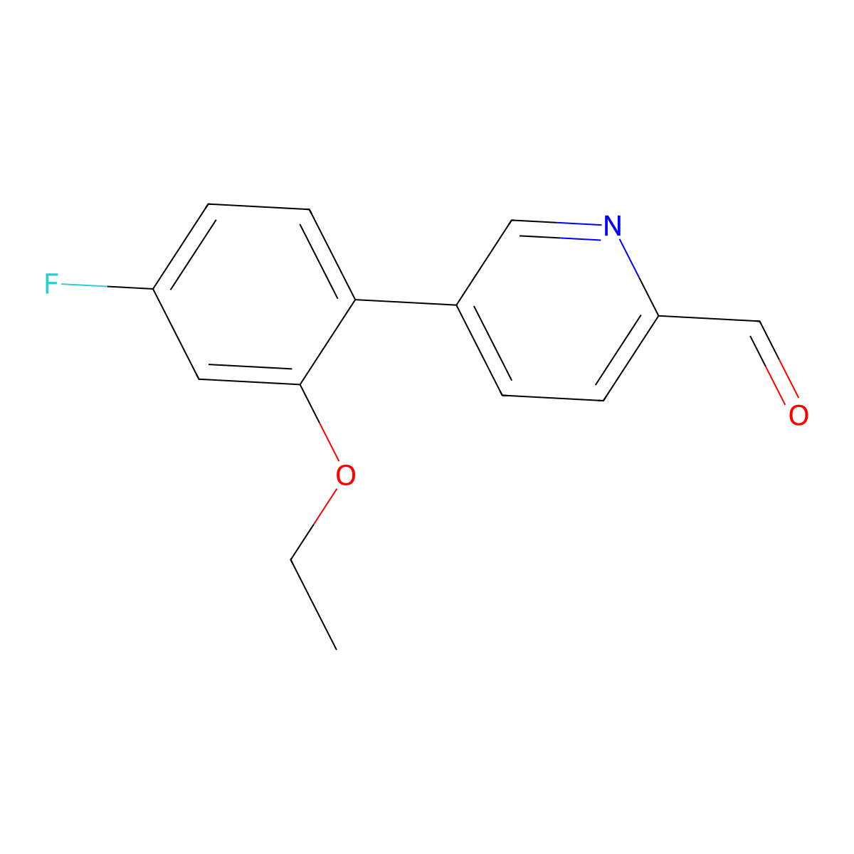 5-(2-Ethoxy-4-fluorophenyl)pyridine-2-carbaldehyde molecular structure, CAS 2172005-47-7