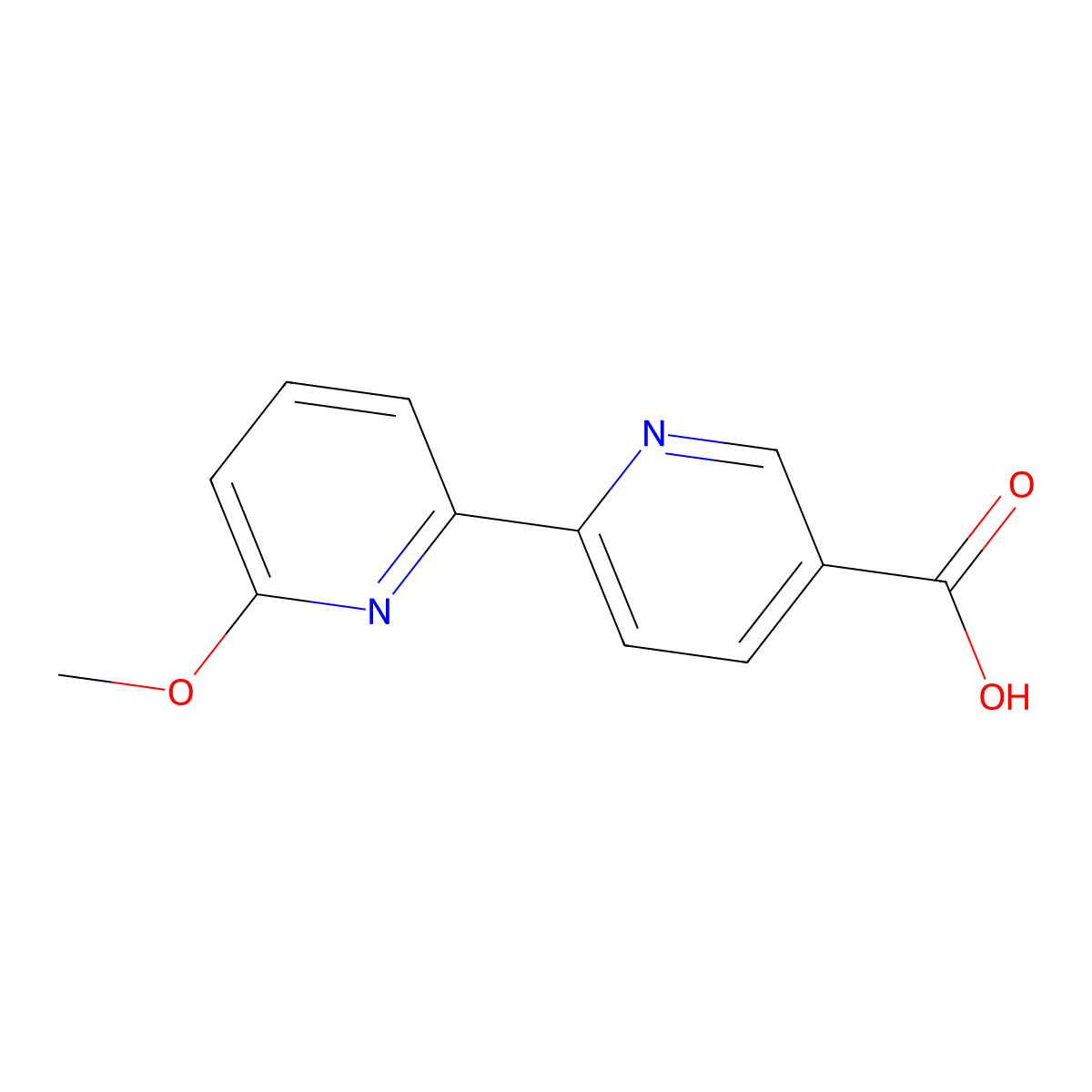 6-(6-Methoxypyridin-2-yl)pyridine-3-carboxylic acid molecular structure, CAS 2172006-12-9