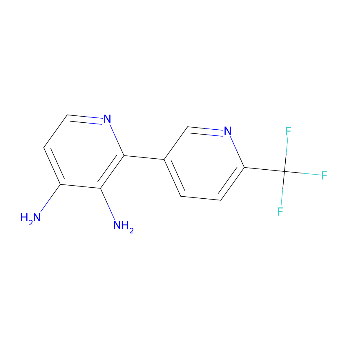 2-[6-(Trifluoromethyl)pyridin-3-yl]pyridine-3,4-diamine molecular structure, CAS 2172007-96-2