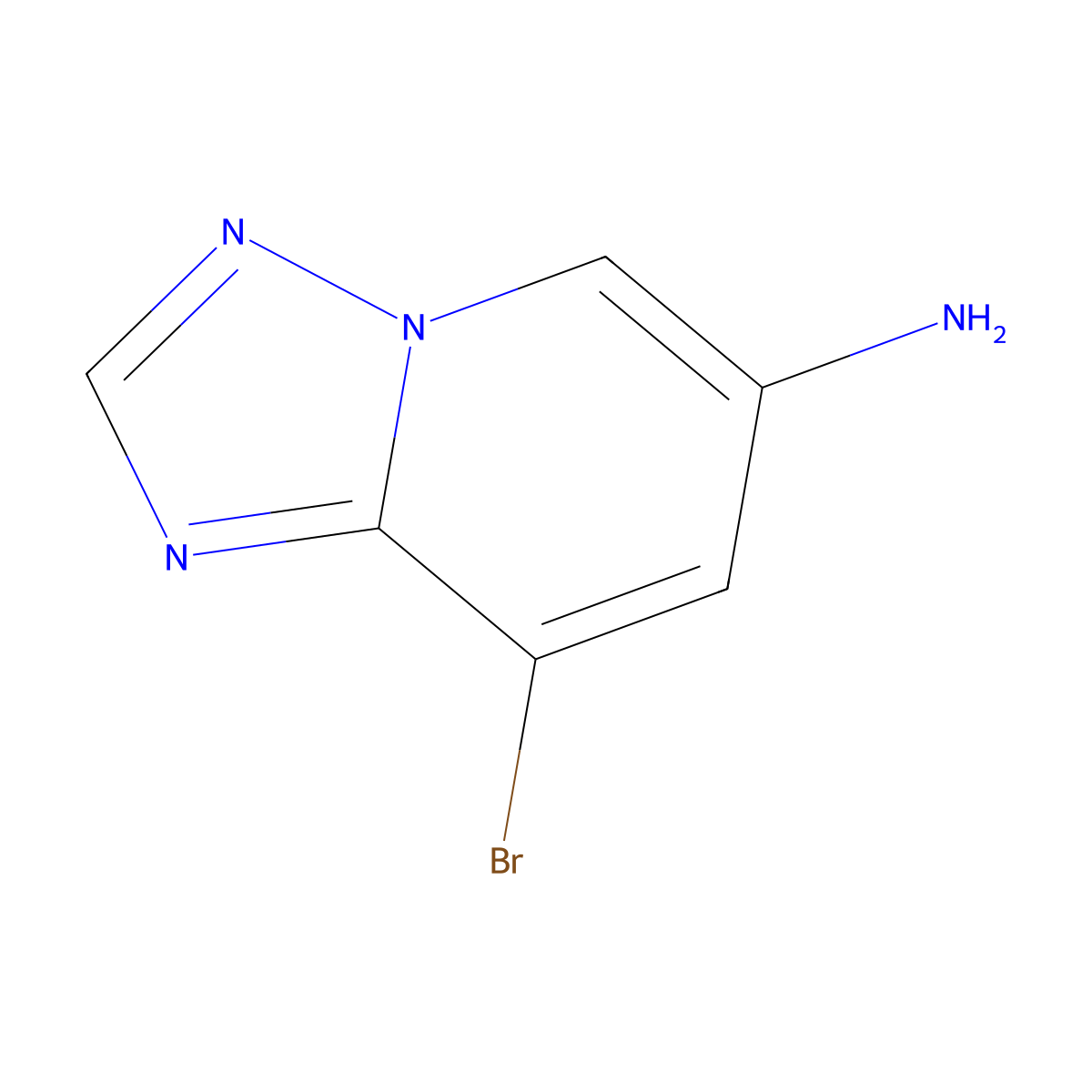 8-Bromo-[1,2,4]triazolo[1,5-a]pyridin-6-amine molecular structure, CAS 2172014-24-1