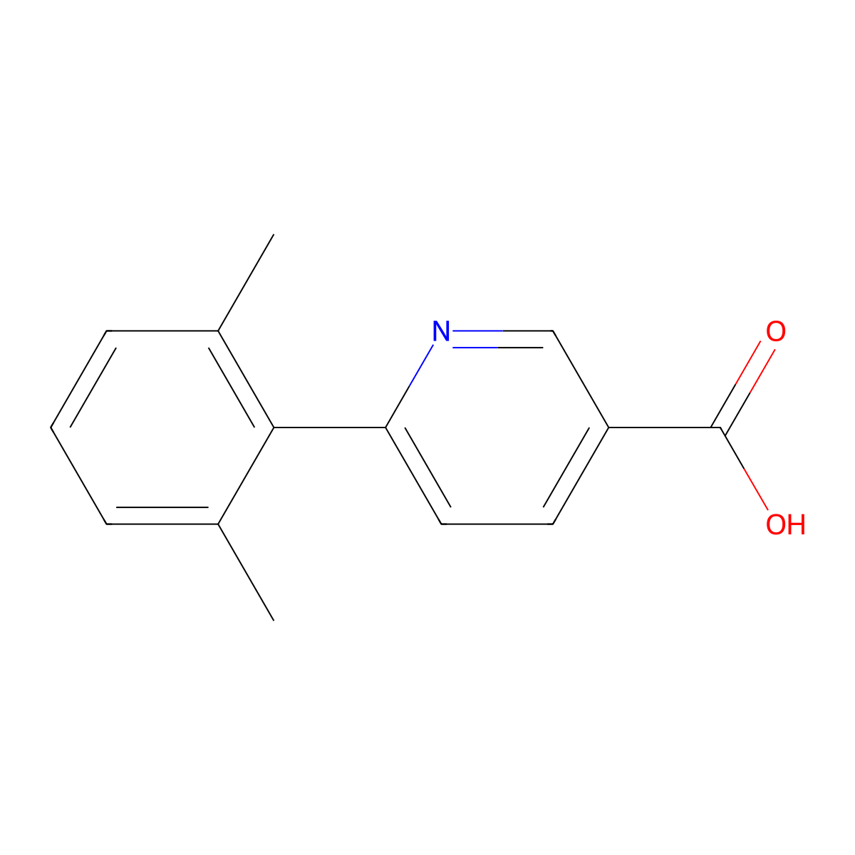 6-(2,6-Dimethylphenyl)pyridine-3-carboxylic acid molecular structure, CAS 2172016-60-1