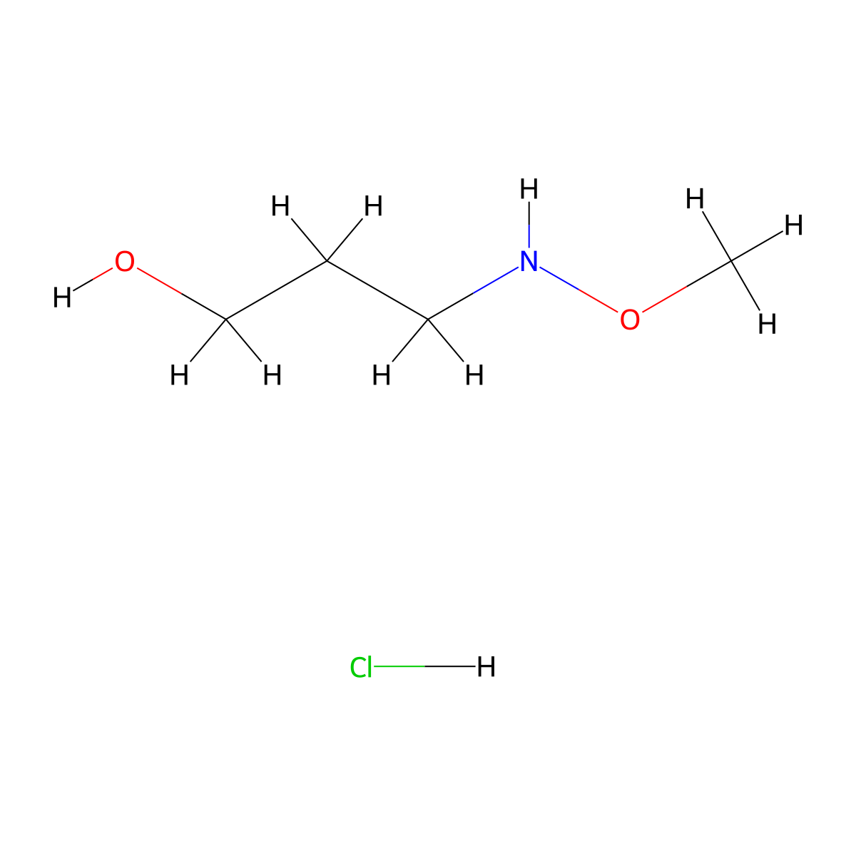 3-(Methoxyamino)propan-1-ol hydrochloride molecular structure, CAS 2172017-90-0