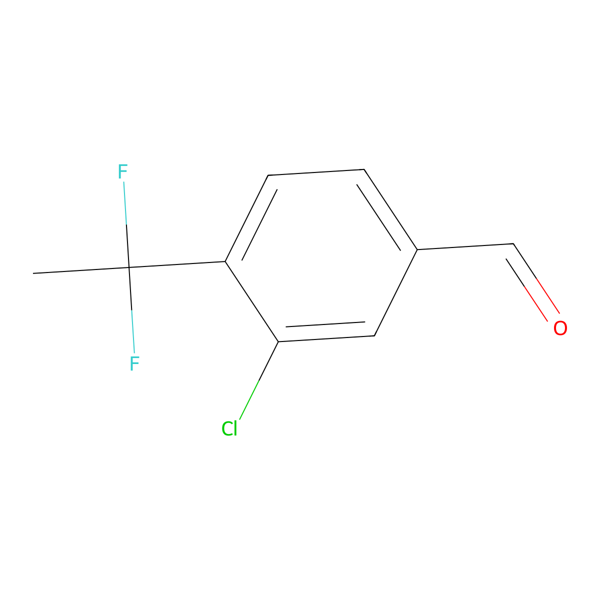 3-Chloro-4-(1,1-difluoroethyl)benzaldehyde molecular structure, CAS 2172017-92-2