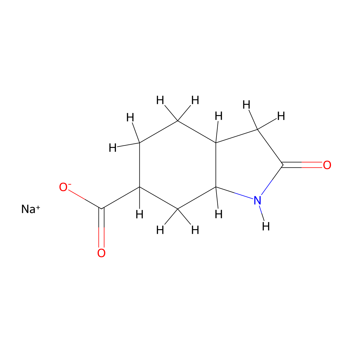 sodium 2-oxo-octahydro-1H-indole-6-carboxylate molecular structure, CAS 2172018-86-7