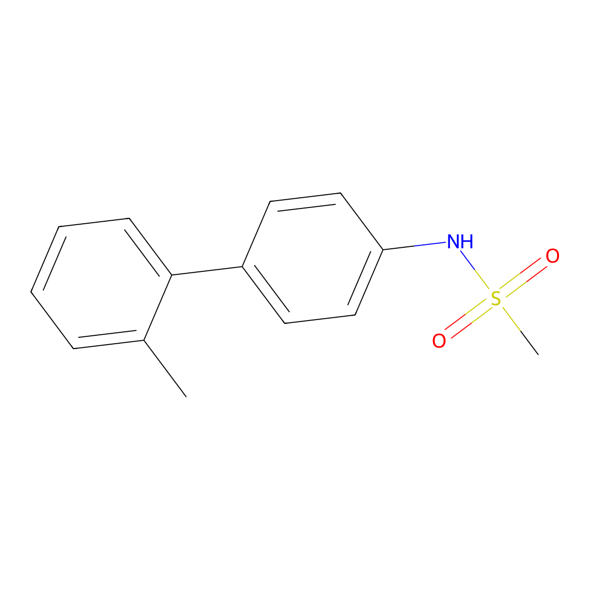 N-[4-(2-methylphenyl)phenyl]methanesulfonamide molecular structure, CAS 2172023-59-3