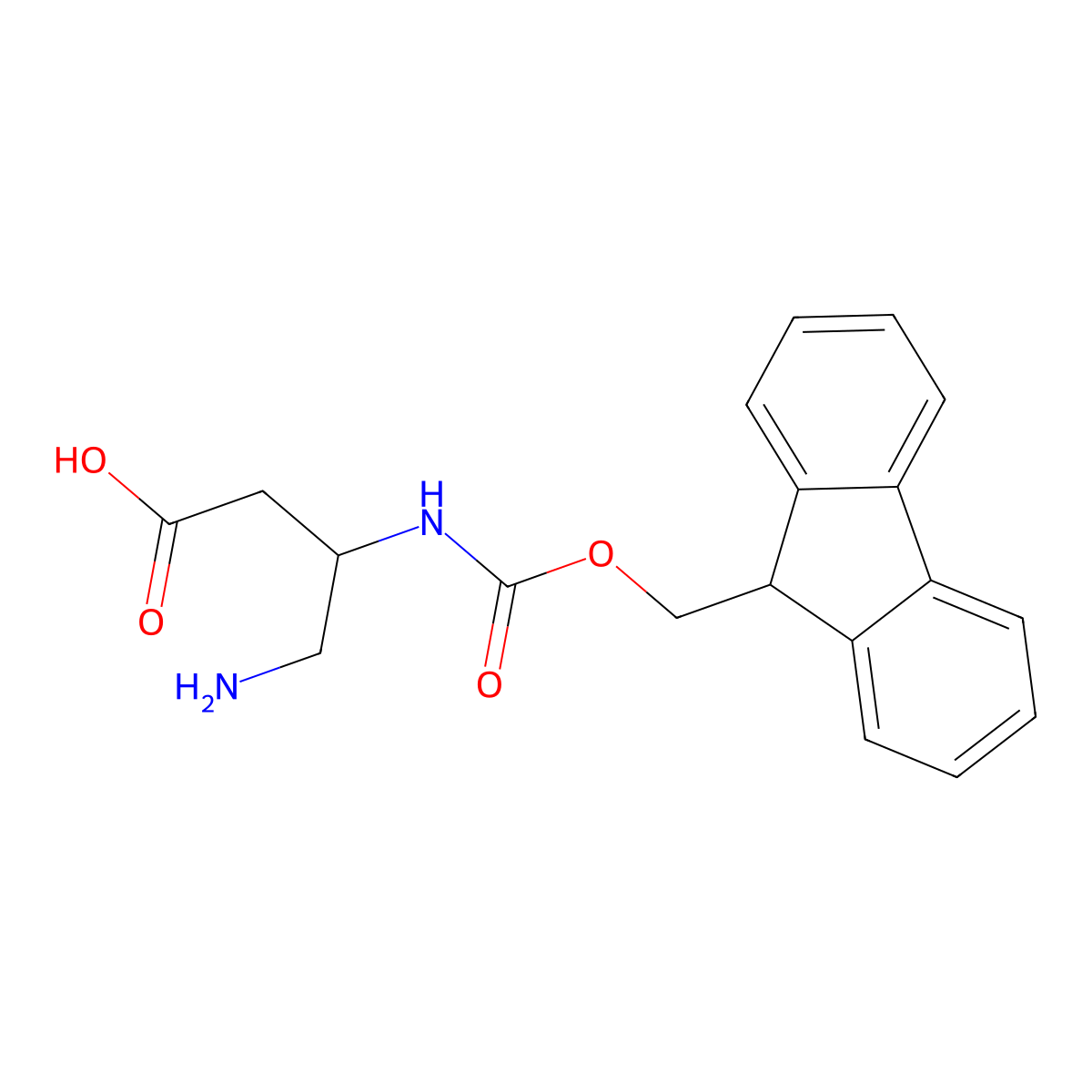 4-amino-3-({[(9H-fluoren-9-yl)methoxy]carbonyl}amino)butanoic acid molecular structure, CAS 2172028-10-1