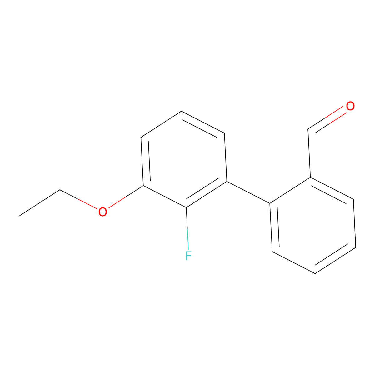 2-(3-Ethoxy-2-fluorophenyl)benzaldehyde molecular structure, CAS 2172028-52-1