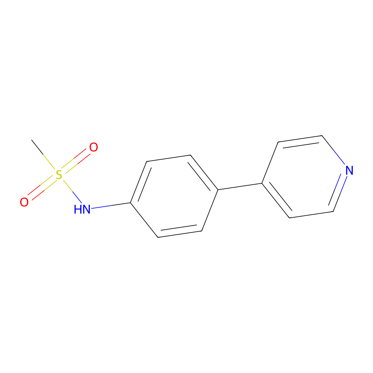 N-[4-(pyridin-4-yl)phenyl]methanesulfonamide molecular structure, CAS 2172028-57-6