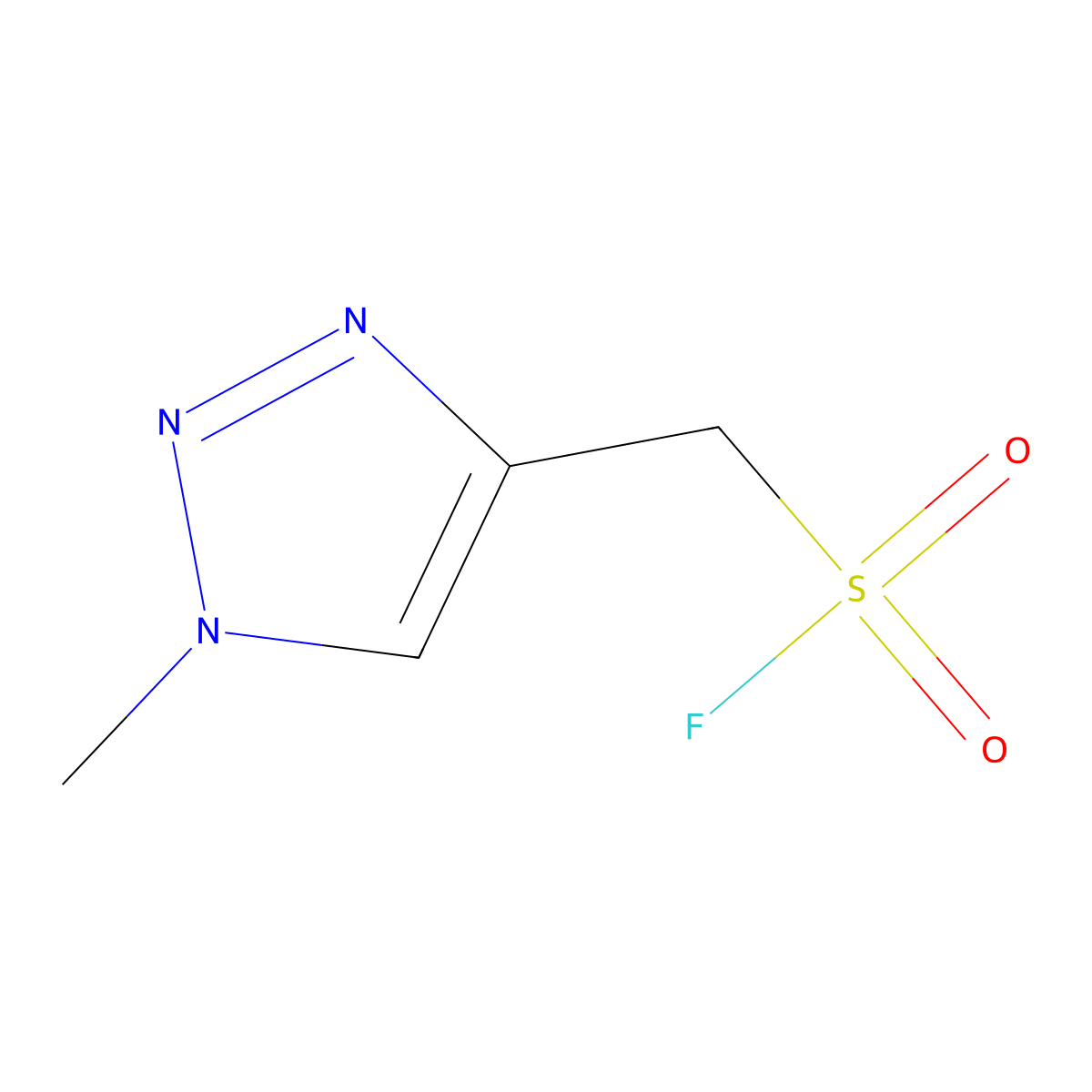 (1-methyl-1H-1,2,3-triazol-4-yl)methanesulfonyl fluoride molecular structure, CAS 2172029-58-0