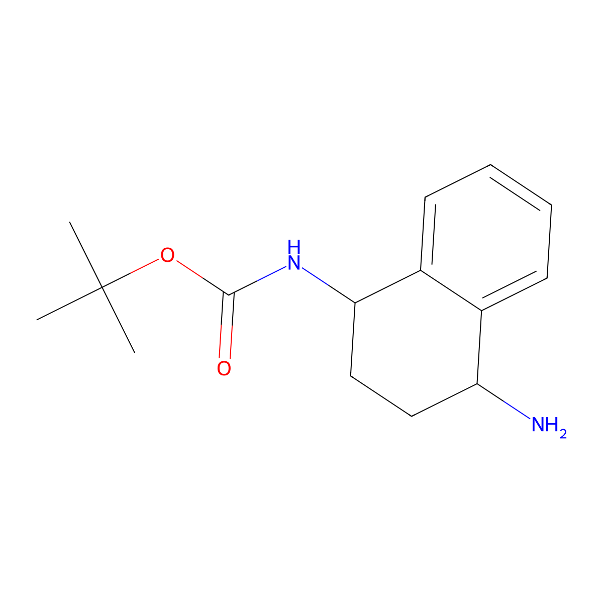 tert-butyl N-(4-amino-1,2,3,4-tetrahydronaphthalen-1-yl)carbamate molecular structure, CAS 2172030-58-7