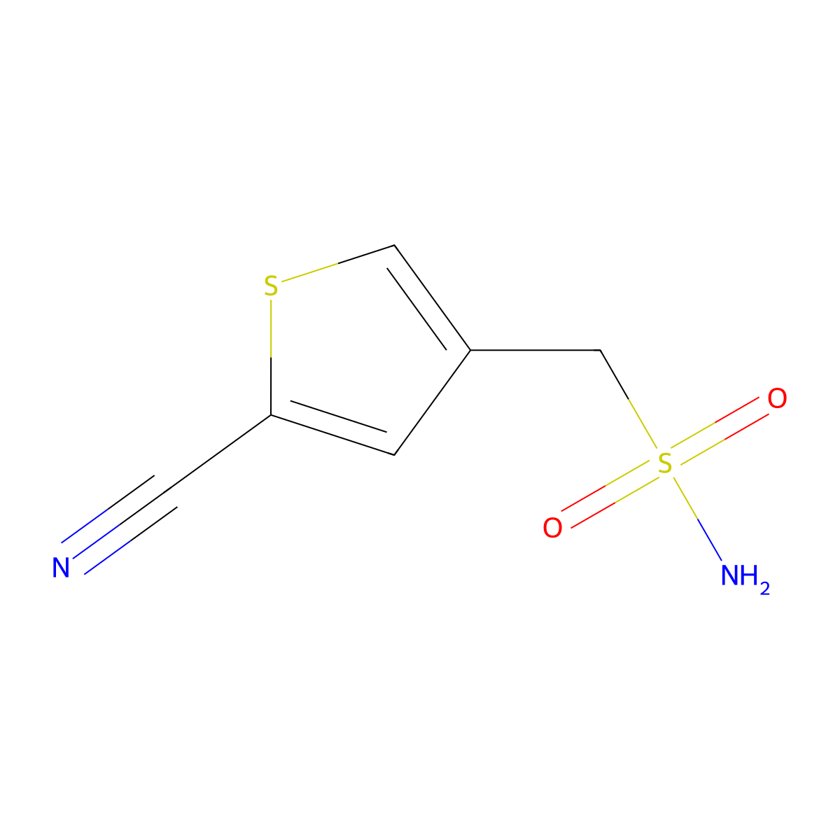 (5-Cyanothiophen-3-yl)methanesulfonamide molecular structure, CAS 2172030-63-4