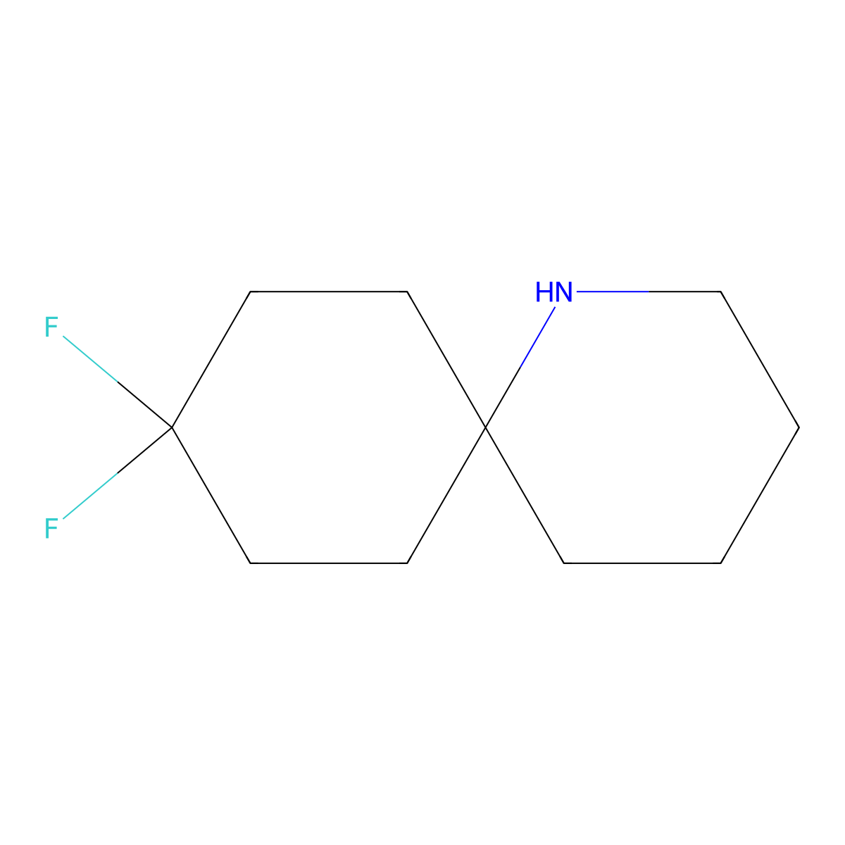 9,9-Difluoro-1-azaspiro[5.5]undecane molecular structure, CAS 2172032-30-1
