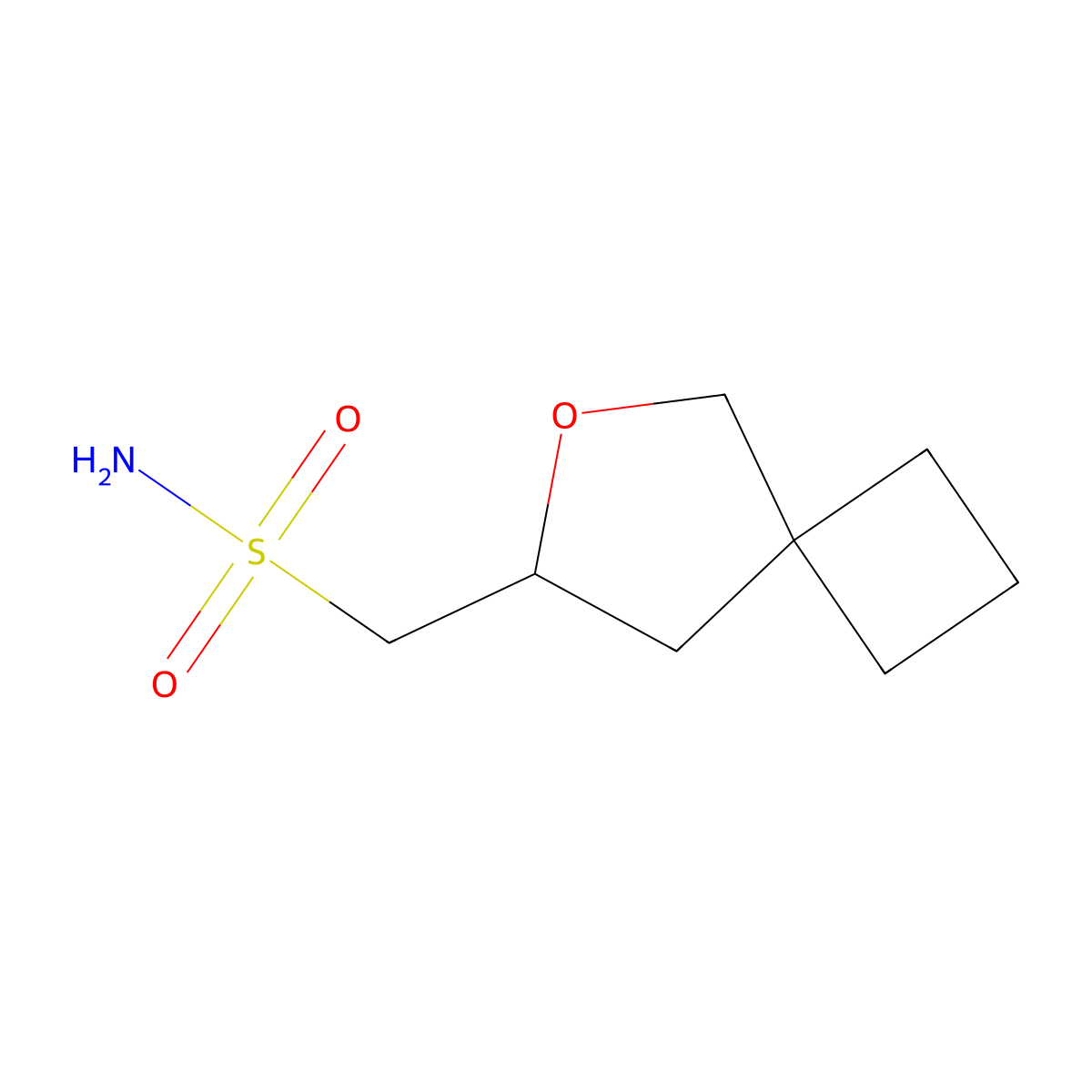 6-Oxaspiro[3.4]octan-7-ylmethanesulfonamide molecular structure, CAS 2172034-07-8