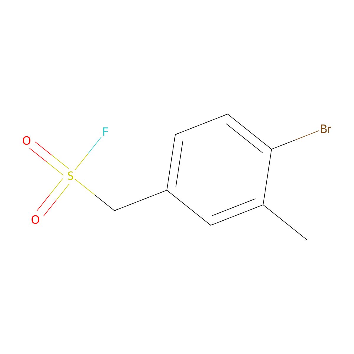 (4-Bromo-3-methylphenyl)methanesulfonyl fluoride molecular structure, CAS 2172034-10-3