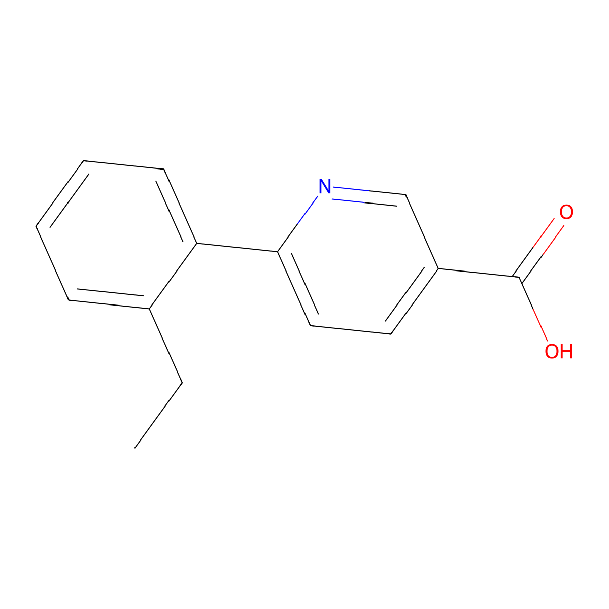 6-(2-Ethylphenyl)pyridine-3-carboxylic acid molecular structure, CAS 2172034-61-4