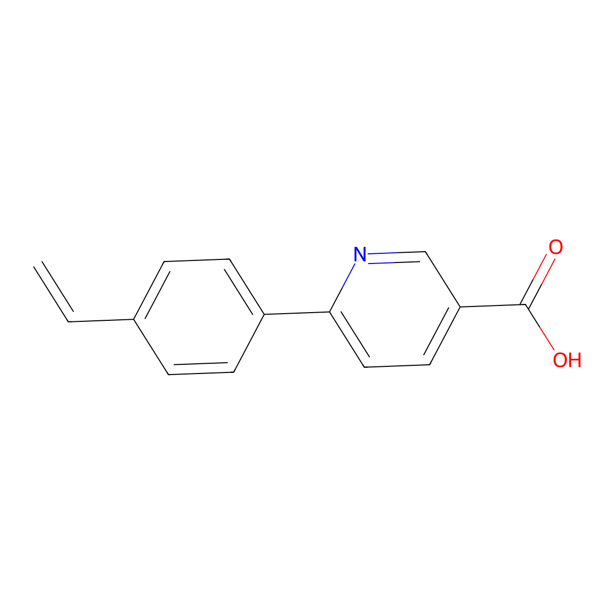6-(4-Ethenylphenyl)pyridine-3-carboxylic acid molecular structure, CAS 2172035-51-5