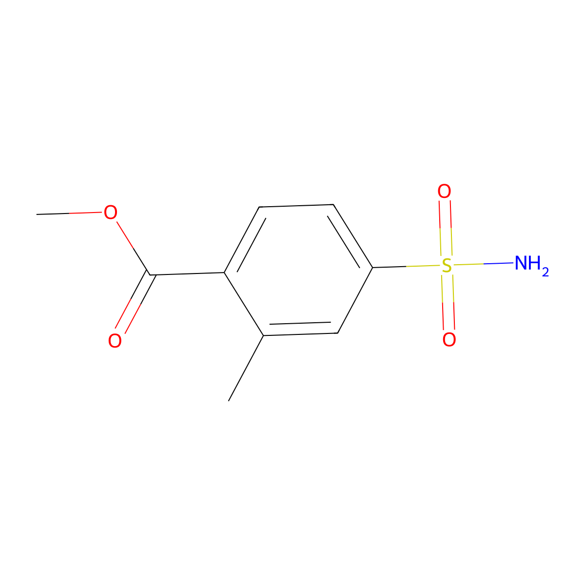 Methyl2-methyl-4-sulfamoylbenzoate molecular structure, CAS 2172039-70-0