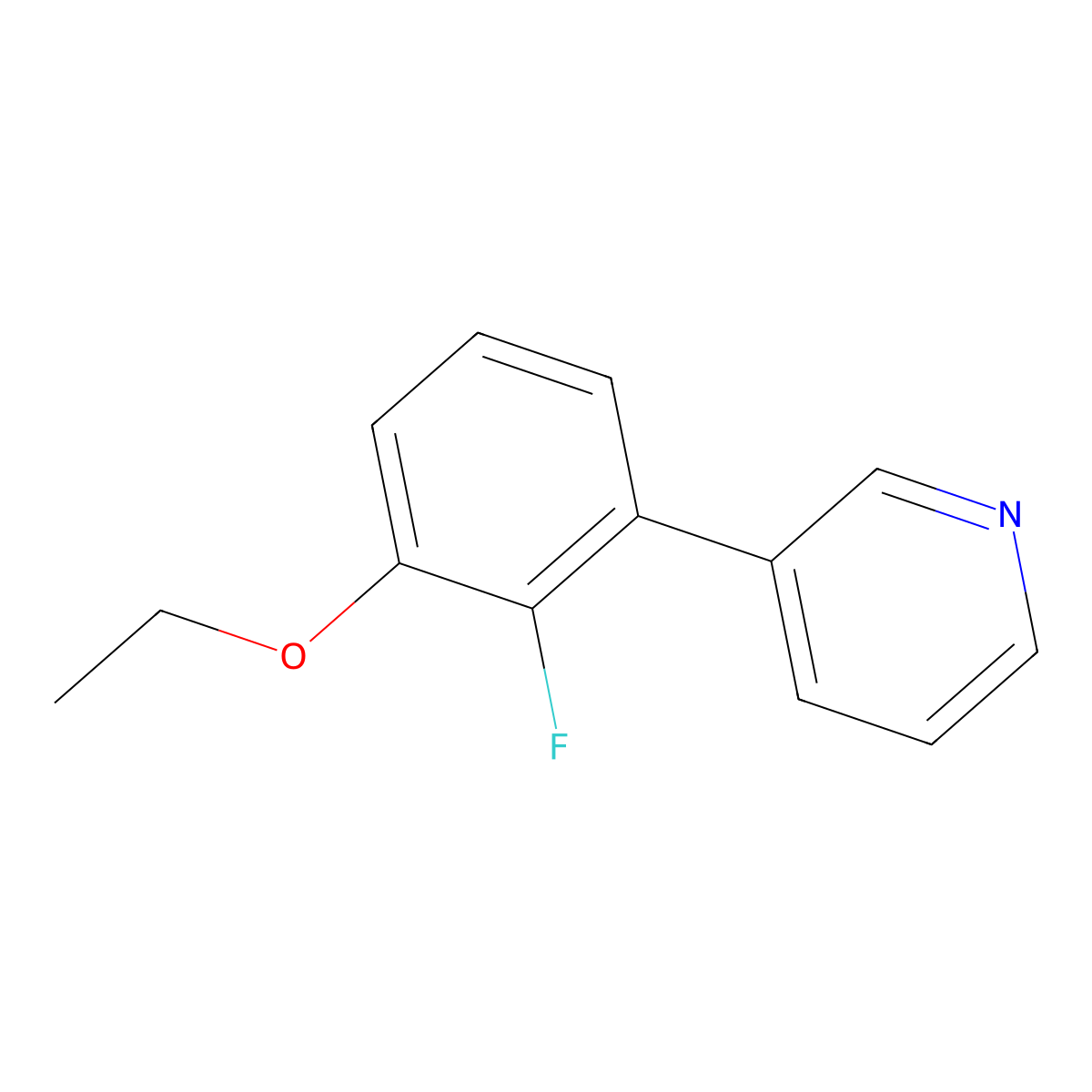 3-(3-Ethoxy-2-fluorophenyl)pyridine molecular structure, CAS 2172039-81-3