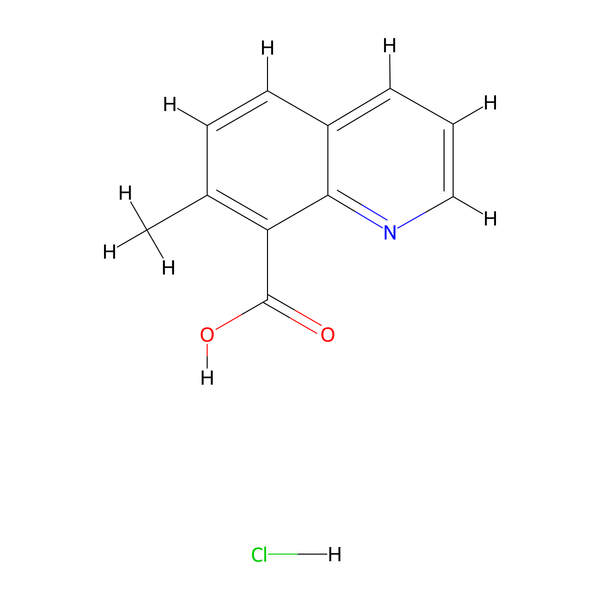 7-Methylquinoline-8-carboxylic acid hydrochloride molecular structure, CAS 2172040-31-0