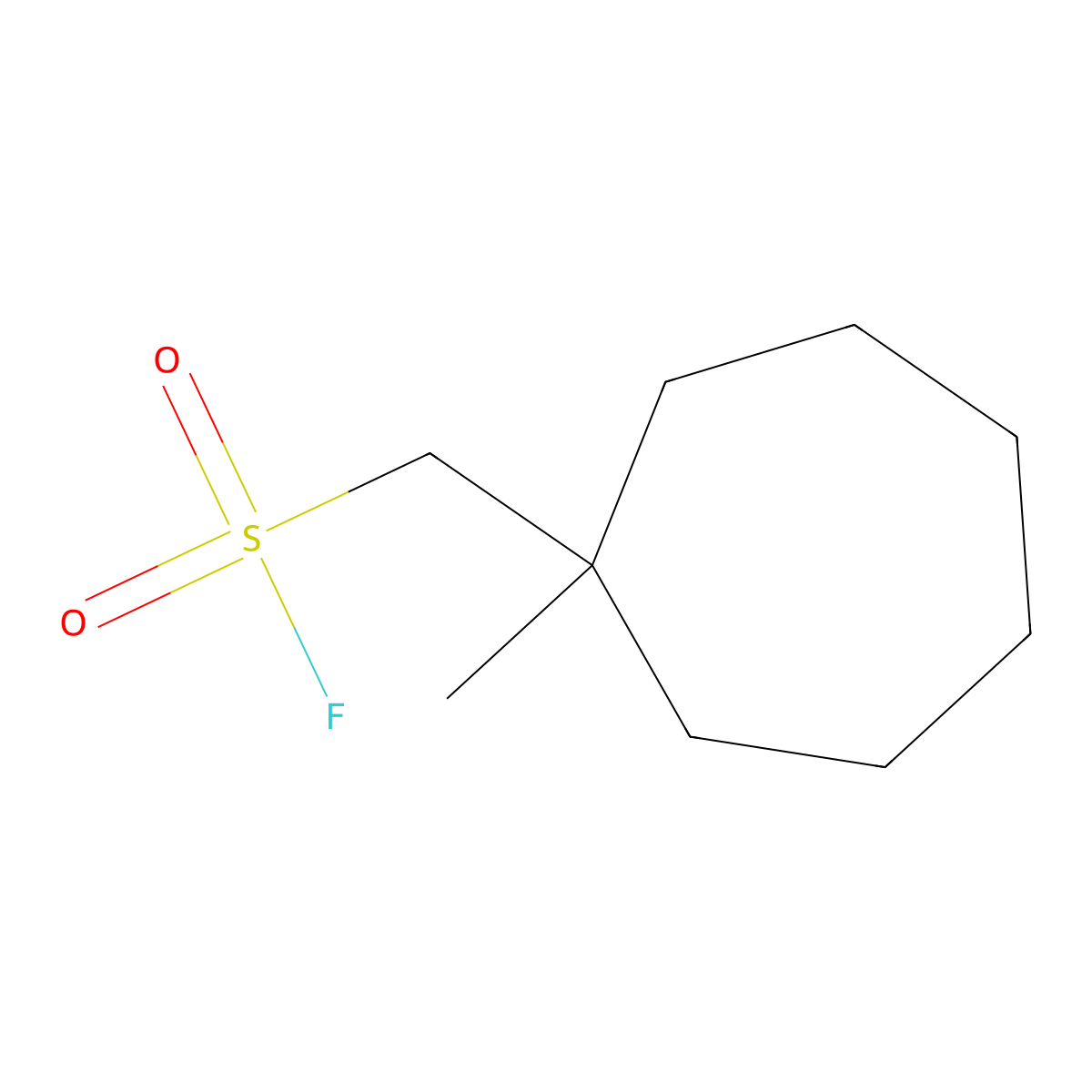 (1-Methylcycloheptyl)methanesulfonyl fluoride molecular structure, CAS 2172040-58-1