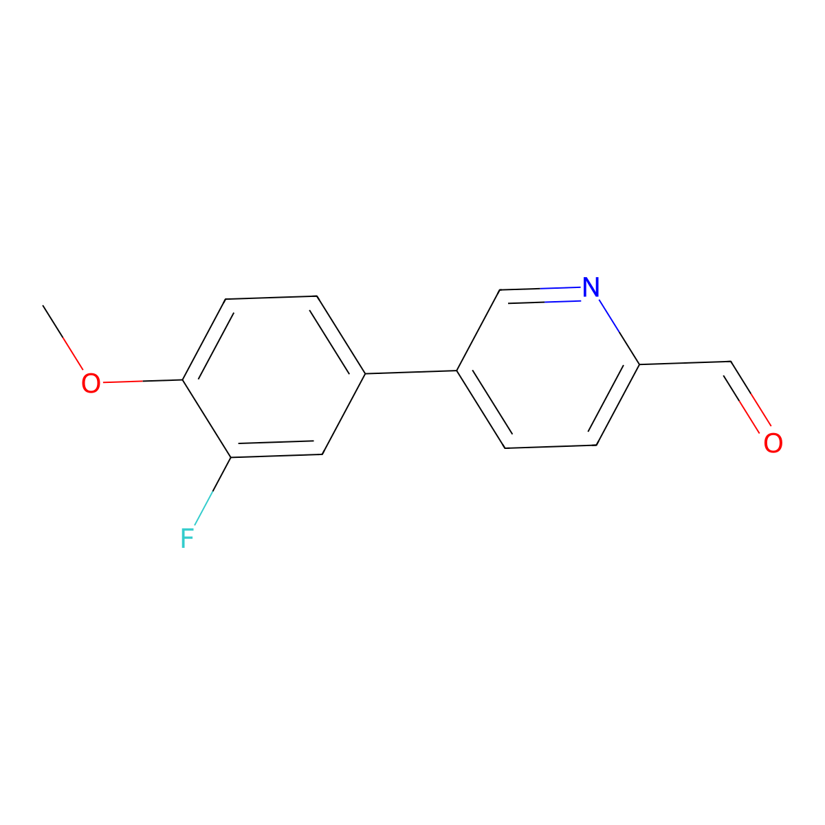 5-(3-Fluoro-4-methoxyphenyl)pyridine-2-carbaldehyde molecular structure, CAS 2172040-94-5