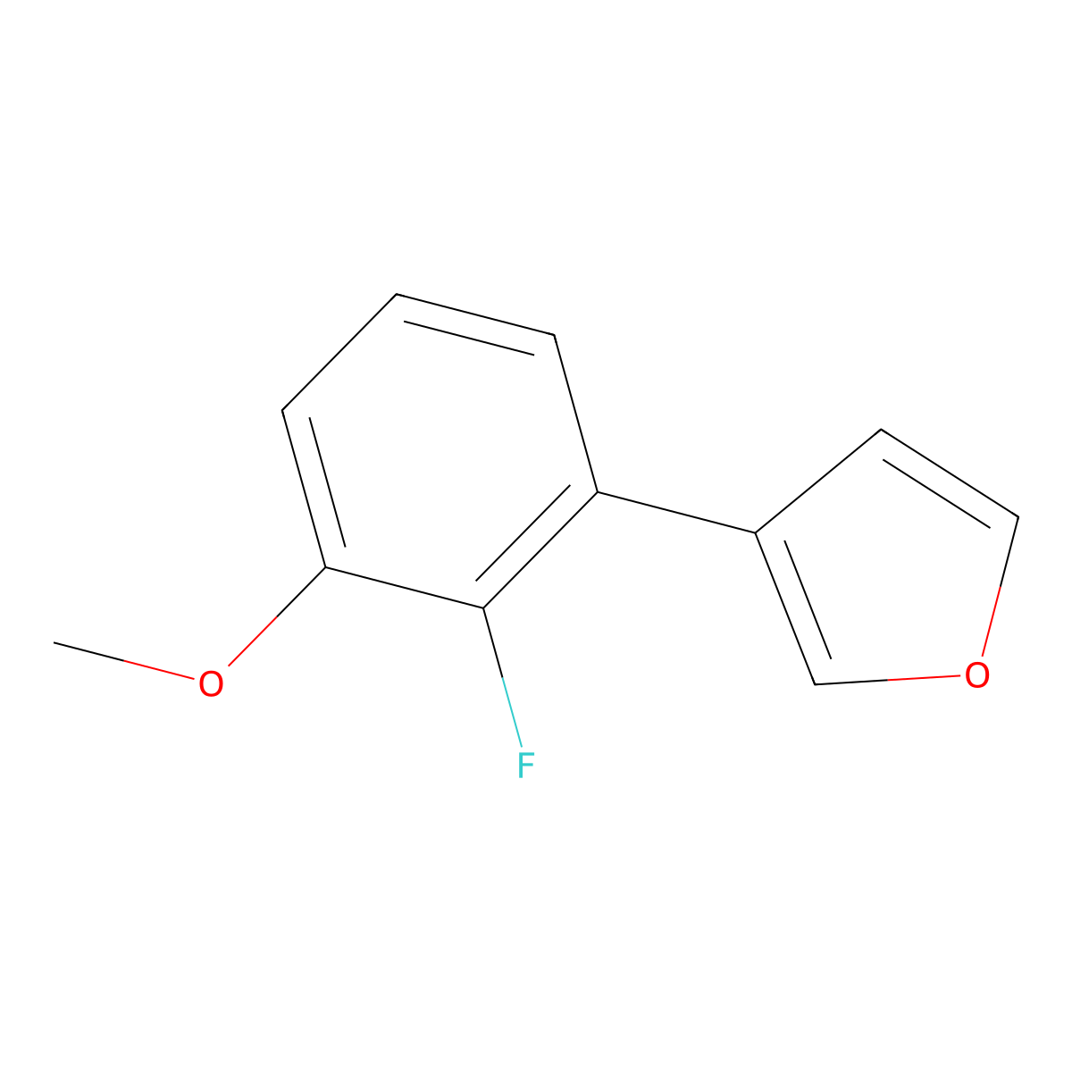 3-(2-Fluoro-3-methoxyphenyl)furan molecular structure, CAS 2172041-25-5