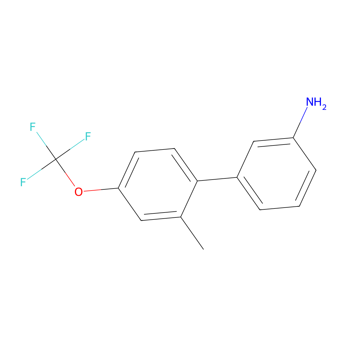 3-[2-Methyl-4-(trifluoromethoxy)phenyl]aniline molecular structure, CAS 2172042-61-2