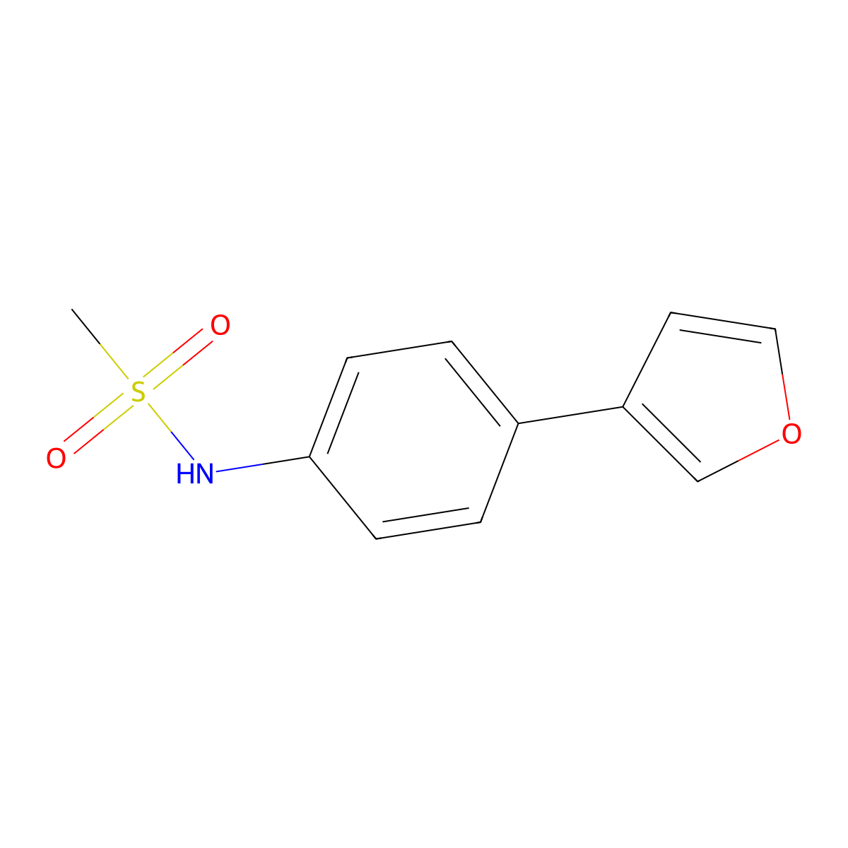 N-[4-(furan-3-yl)phenyl]methanesulfonamide molecular structure, CAS 2172046-07-8