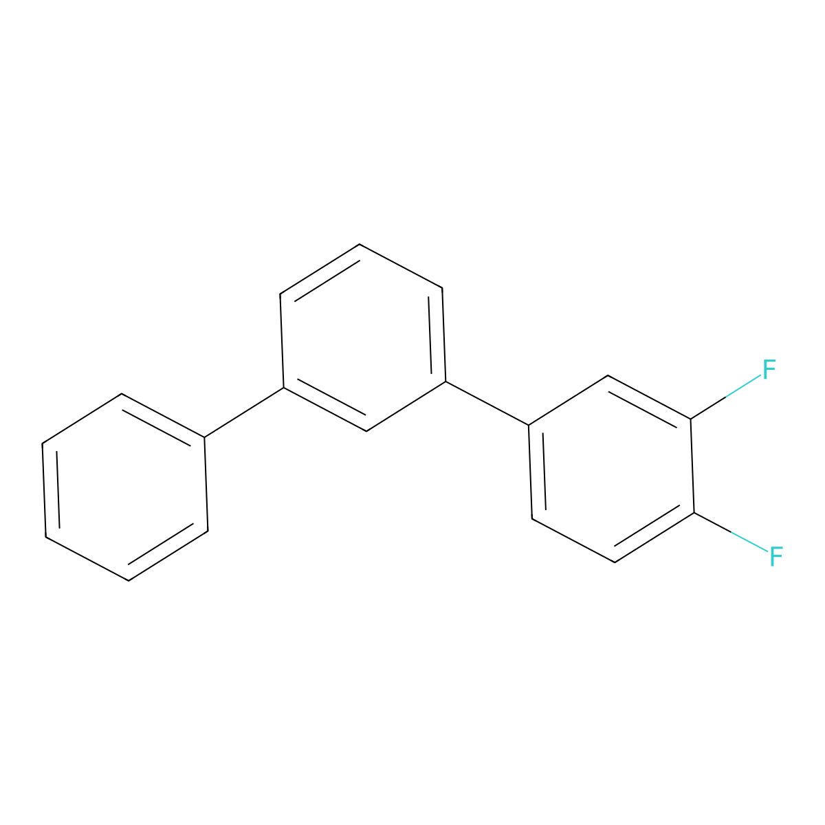 1,2-Difluoro-4-(3-phenylphenyl)benzene molecular structure, CAS 2172049-83-9
