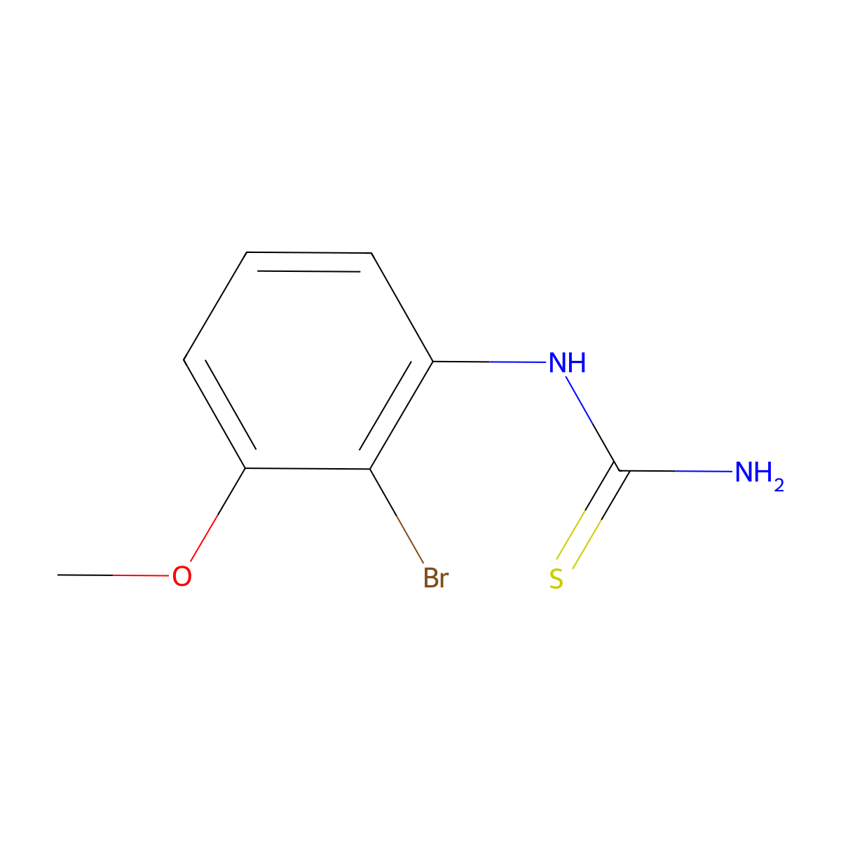 (2-Bromo-3-methoxyphenyl)thiourea molecular structure, CAS 2172049-96-4