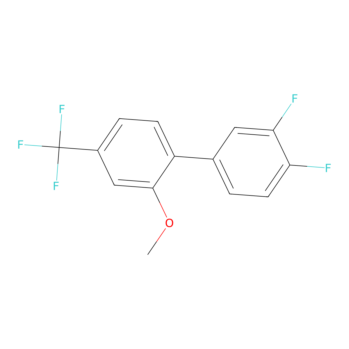 1-(3,4-Difluorophenyl)-2-methoxy-4-(trifluoromethyl)benzene molecular structure, CAS 2172050-47-2