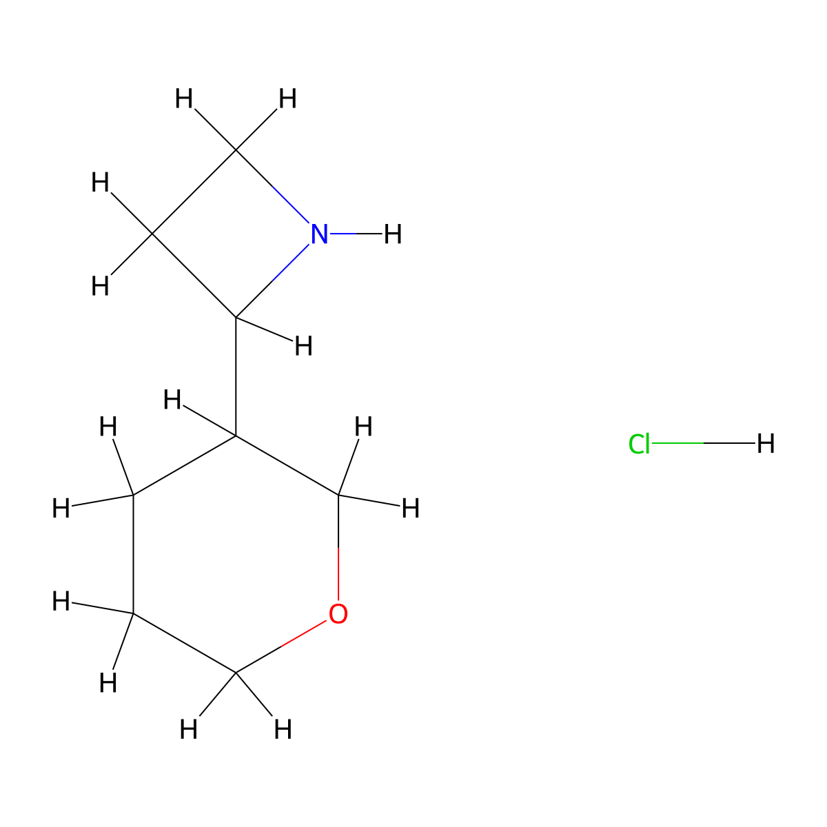 2-(Oxan-3-yl)azetidine hydrochloride molecular structure, CAS 2172050-54-1