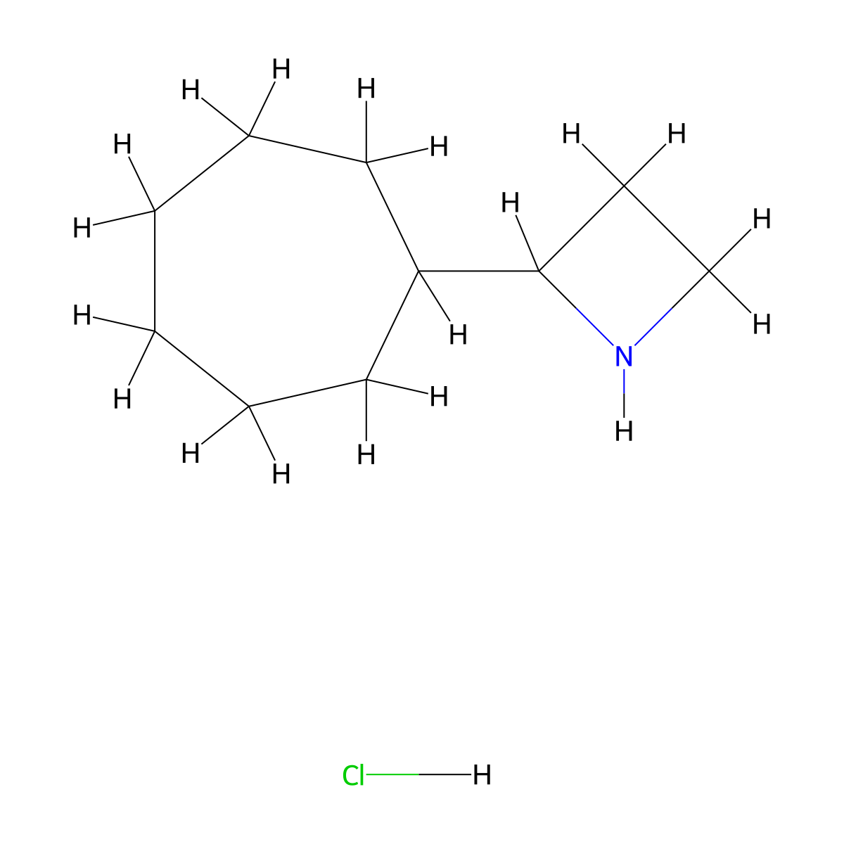 2-Cycloheptylazetidine hydrochloride molecular structure, CAS 2172052-16-1