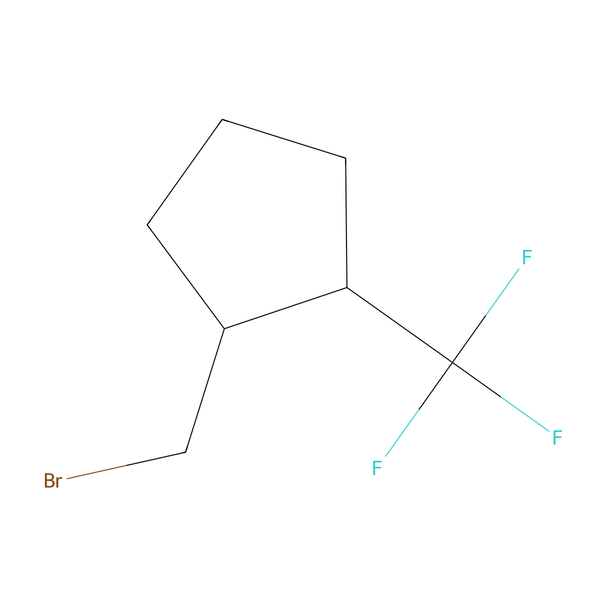 1-(Bromomethyl)-2-(trifluoromethyl)cyclopentane molecular structure, CAS 2172052-28-5