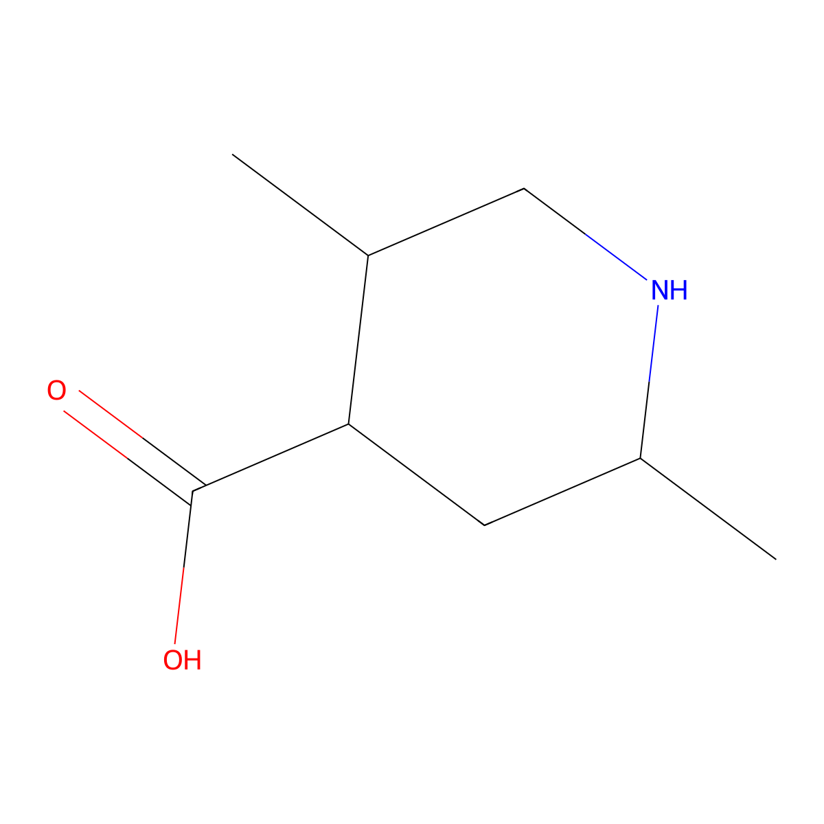 2,5-Dimethylpiperidine-4-carboxylic acid molecular structure, CAS 2172054-05-4