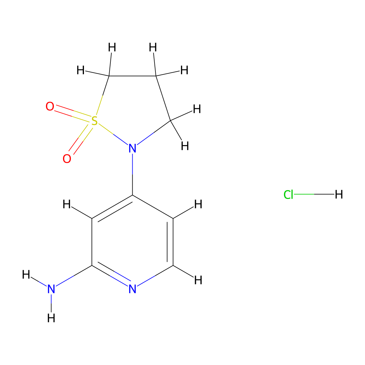 2-(2-Aminopyridin-4-yl)-1lambda6,2-thiazolidine-1,1-dione hydrochloride molecular structure, CAS 2172055-16-0