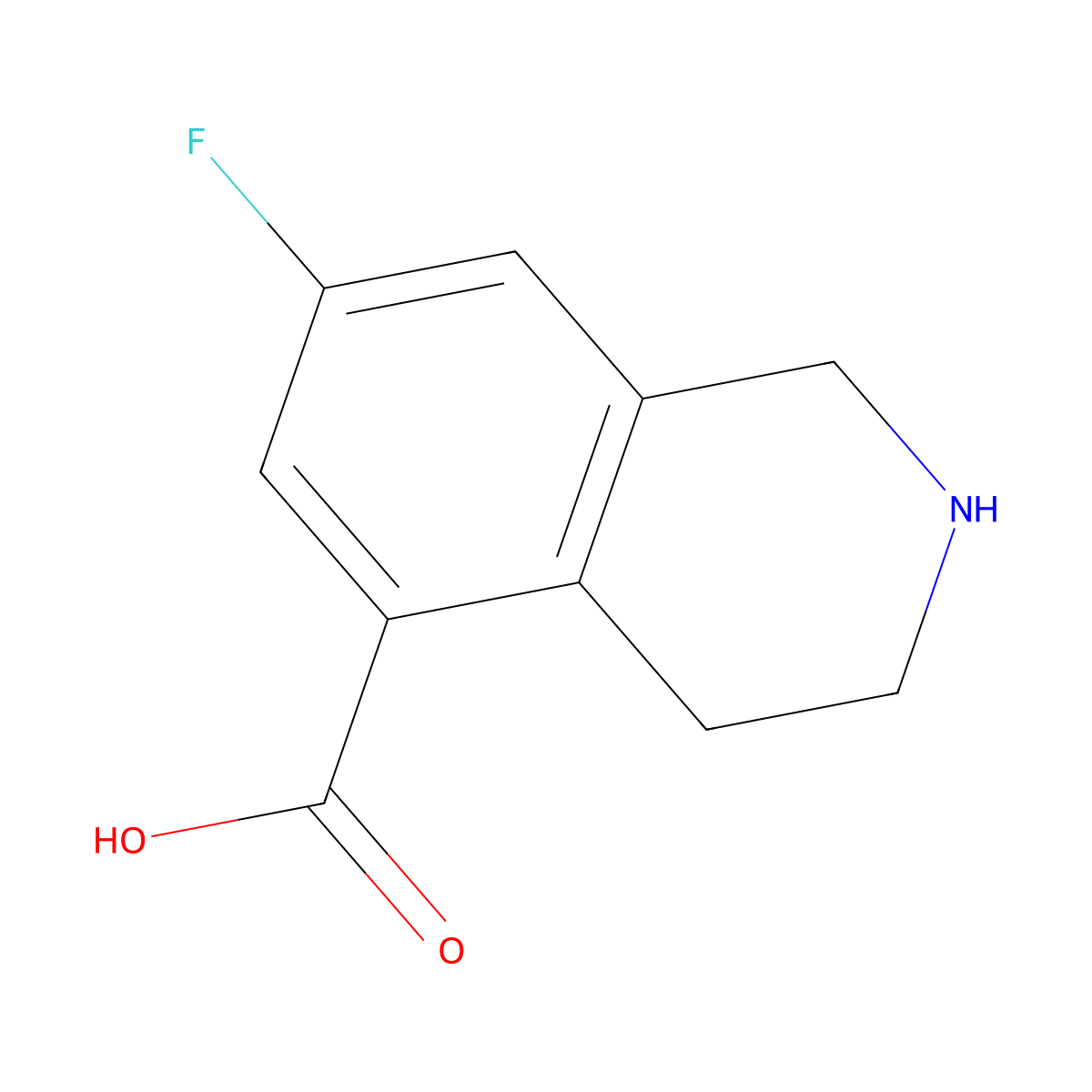 7-Fluoro-1,2,3,4-tetrahydroisoquinoline-5-carboxylic acid molecular structure, CAS 2172060-85-2