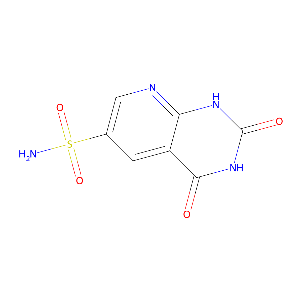 2,4-dioxo-1H,2H,3H,4H-pyrido[2,3-d]pyrimidine-6-sulfonamide molecular structure, CAS 2172063-52-2
