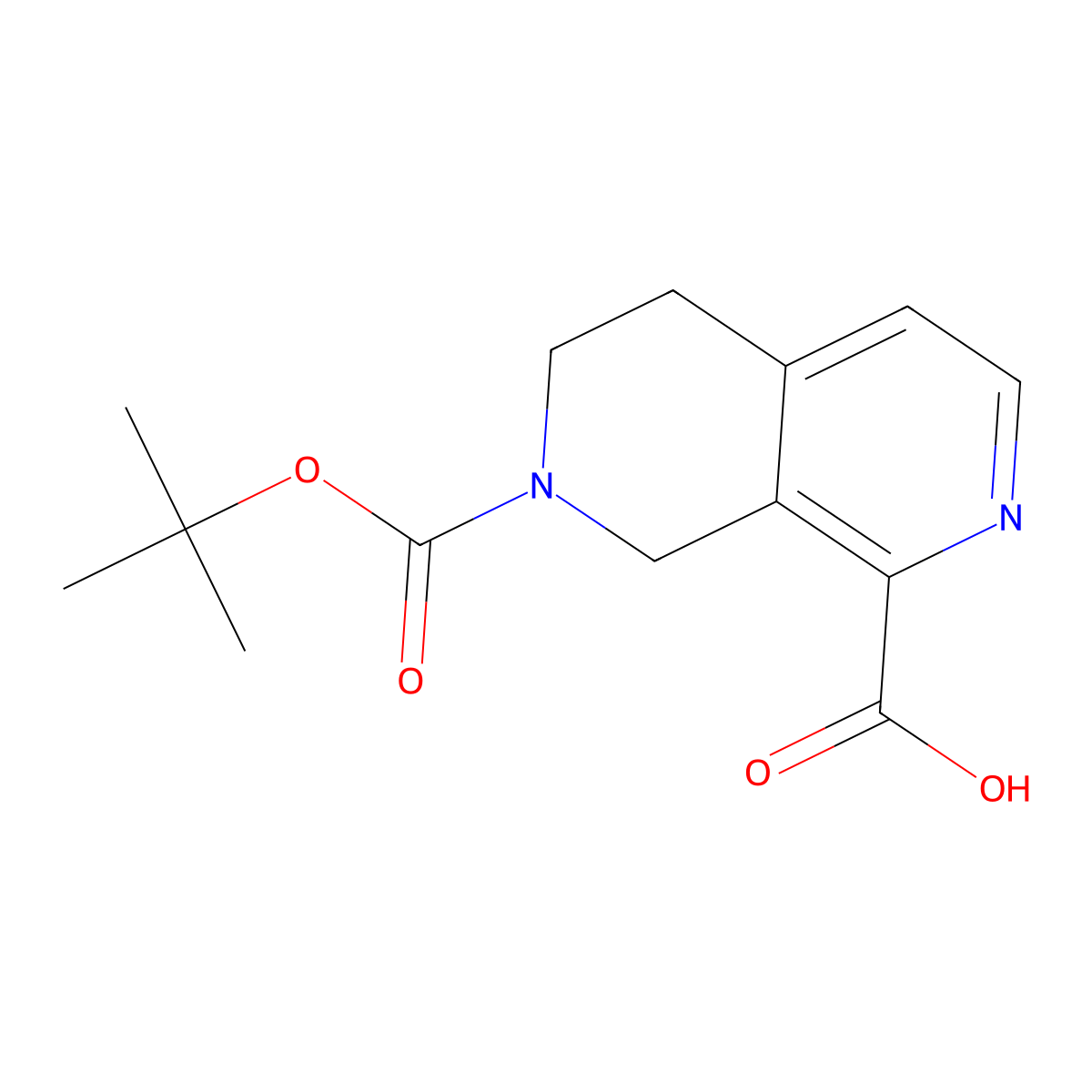 7-[(Tert-butoxy)carbonyl]-5,6,7,8-tetrahydro-2,7-naphthyridine-1-carboxylic acid molecular structure, CAS 2172068-18-5