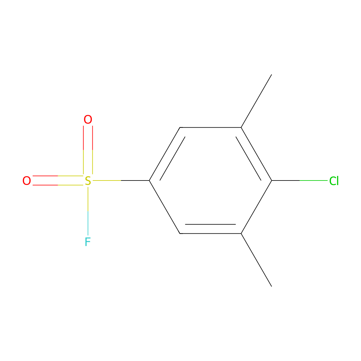 4-Chloro-3,5-dimethylbenzene-1-sulfonyl fluoride molecular structure, CAS 2172071-13-3