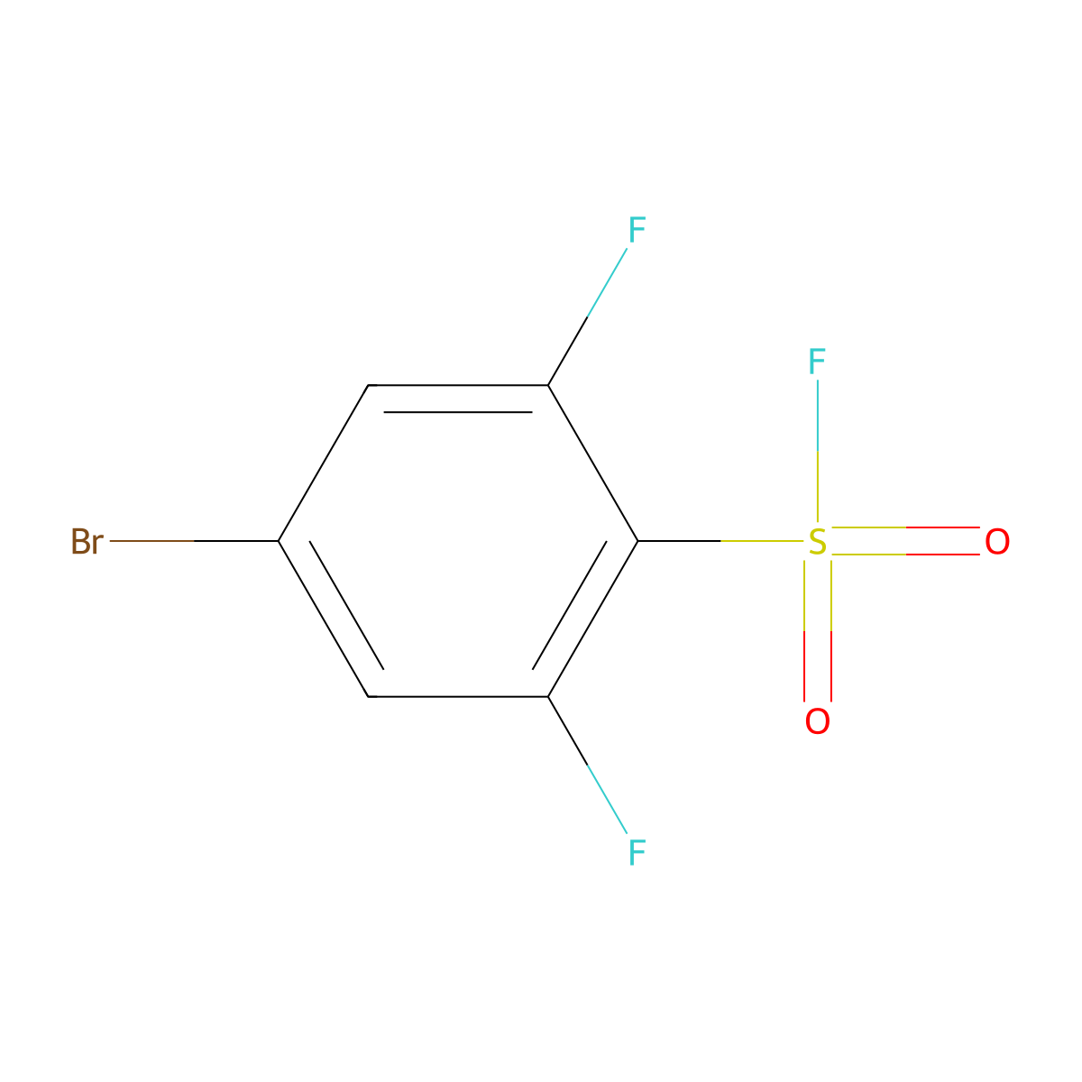 4-Bromo-2,6-difluorobenzene-1-sulfonyl fluoride molecular structure, CAS 2172071-19-9