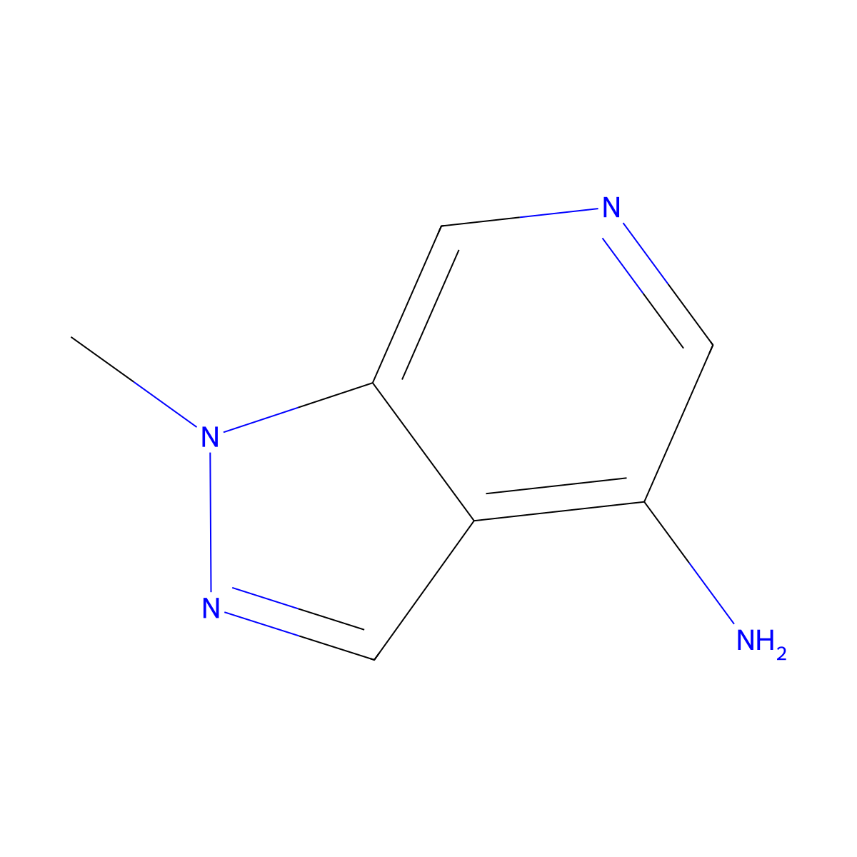 1-Methyl-1H-pyrazolo[3,4-c]pyridin-4-amine molecular structure, CAS 2172072-40-9