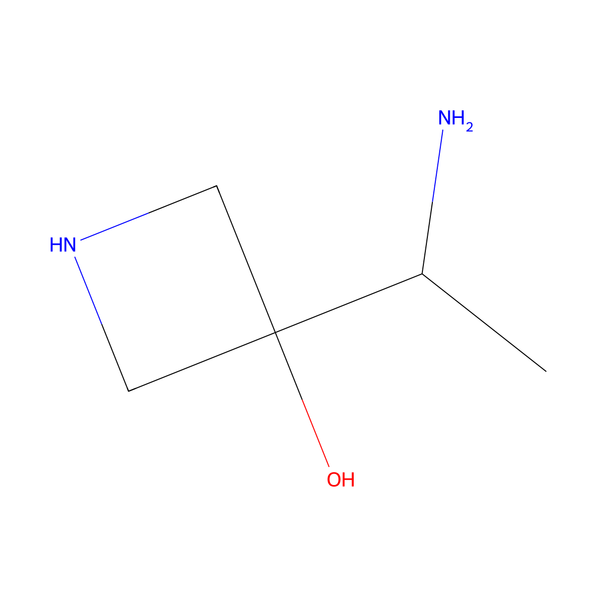3-(1-Aminoethyl)azetidin-3-ol molecular structure, CAS 2172073-64-0