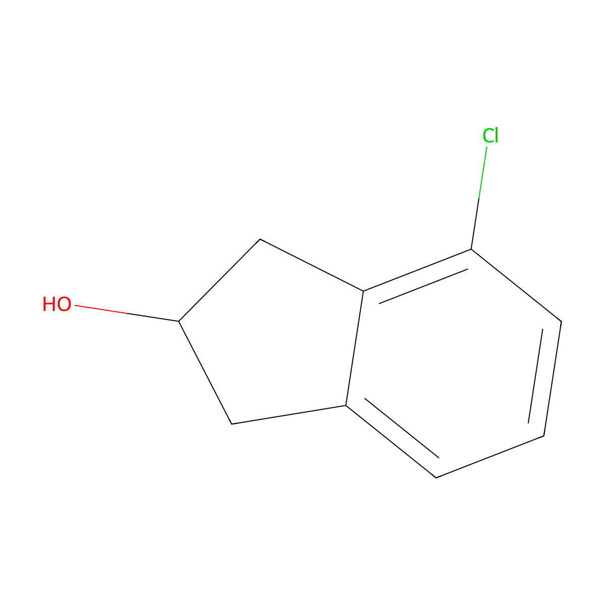 4-chloro-2,3-dihydro-1H-inden-2-ol molecular structure, CAS 2172073-99-1