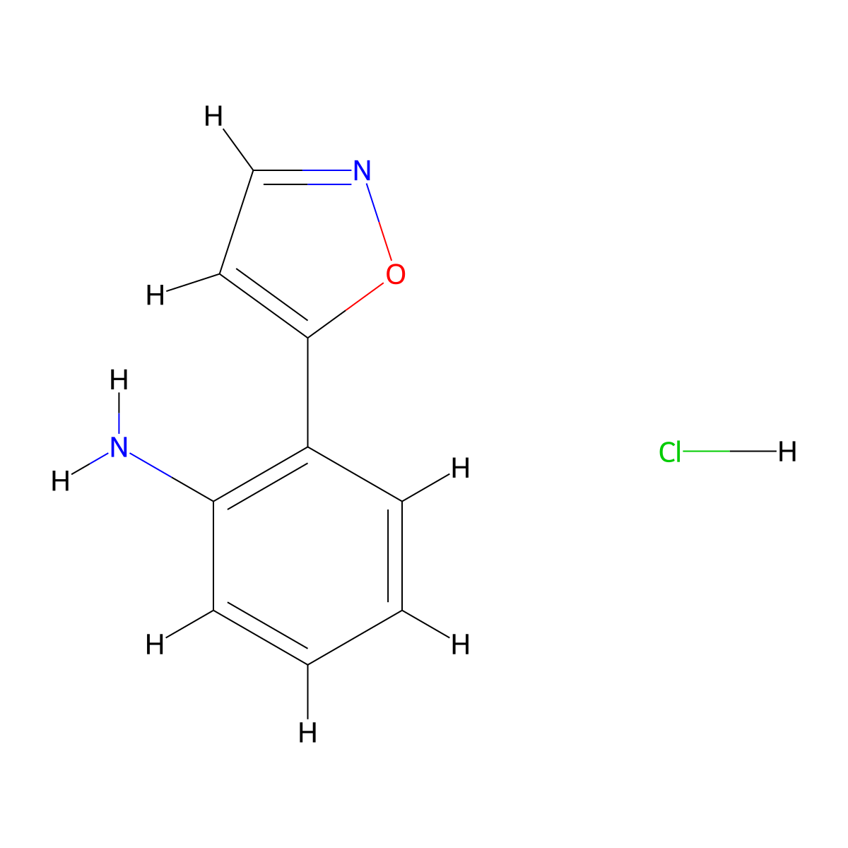 2-(Isoxazol-5-yl)aniline hydrochloride molecular structure, CAS 2172074-17-6
