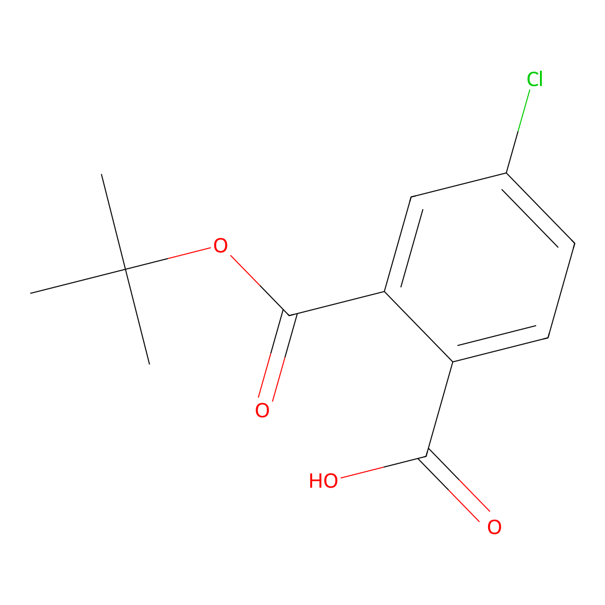 2-[(Tert-butoxy)carbonyl]-4-chlorobenzoicacid molecular structure, CAS 2172077-73-3