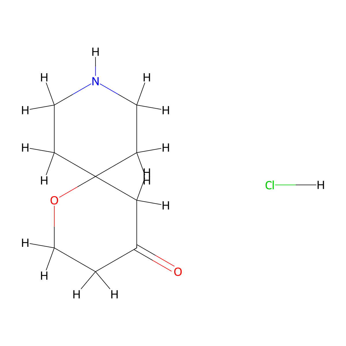 1-Oxa-9-azaspiro(5.5)undecan-4-one hydrochloride molecular structure, CAS 2172079-20-6